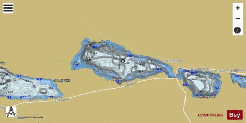 Skjelbreidvatnet depth contour Map - i-Boating App
