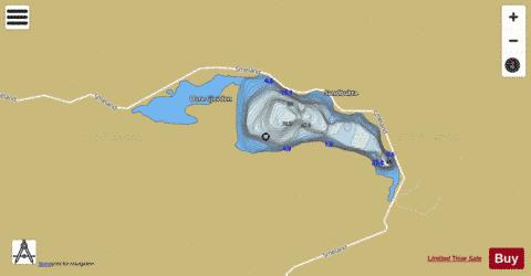 Gjevden depth contour Map - i-Boating App