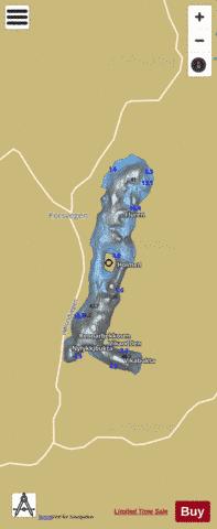 Gaustadvatnet depth contour Map - i-Boating App
