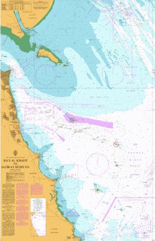 Ra's Al Khafji to Jazirat Bubiyan Marine Chart - Nautical Charts App
