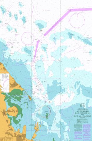 Approaches to Ad Dammam Ra's Tannurah and Ra's al Ju`aymah Marine Chart - Nautical Charts App