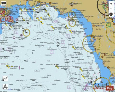 KEY WEST TO THE MISSISSIPPI RIVER Marine Chart - Nautical Charts App