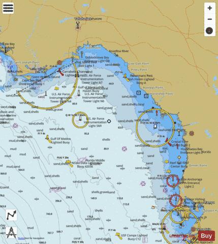 LEASE BLOCK FOR TAMPA BAY TO CAPE SAN BLAS Marine Chart - Nautical Charts App