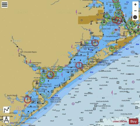 DRUM BAY TO GALVESTON BAY Marine Chart - Nautical Charts App