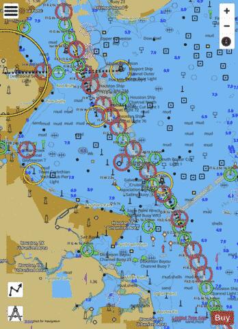 UPPER GALVESTON BAY Marine Chart - Nautical Charts App