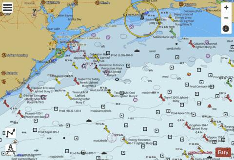 MERMENTAU RIV TO FREEPORT LA-TX Marine Chart - Nautical Charts App
