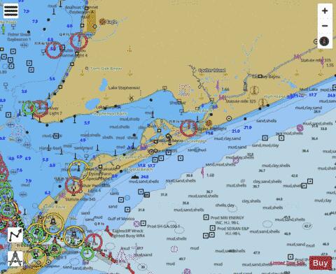 ELLENDER TO GALVESTON - EAST BAY Marine Chart - Nautical Charts App