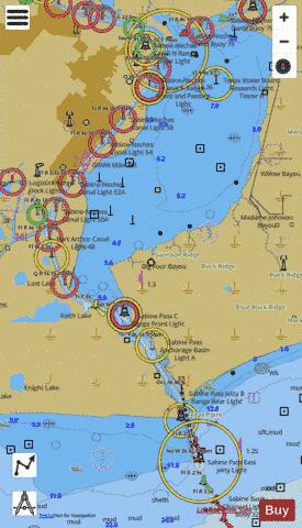 SABINE PASS AND LAKE Marine Chart - Nautical Charts App