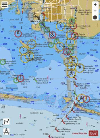 PASCAGOULA HARBOR MISSISSIPPI Marine Chart - Nautical Charts App