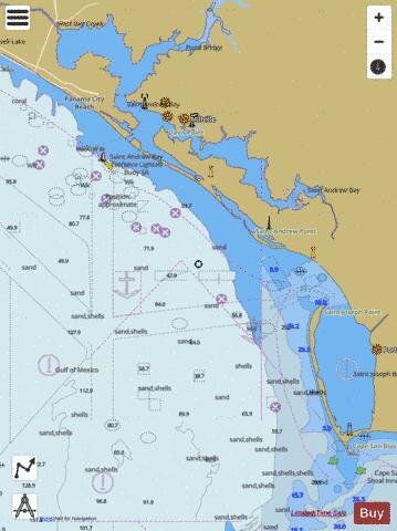 ST JOSEPH AND ST ANDREW BAYS Marine Chart - Nautical Charts App