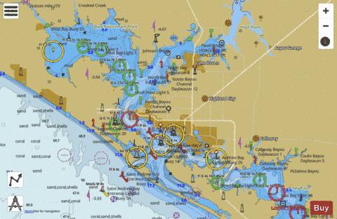 EAST BAY TO WEST BAY FLORIDA SIDE A Marine Chart - Nautical Charts App