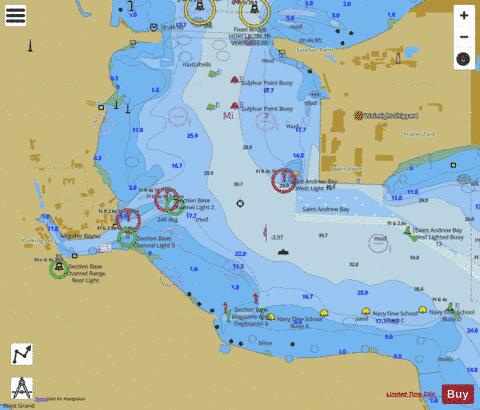 NAVAL COASTAL SYSTEMS CENTER SAINT ANDREW BAY Marine Chart - Nautical Charts App
