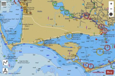 APALACHICOLA BAY TO LAKE WIMICO SIDE A Marine Chart - Nautical Charts App