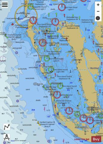 FORT MYERS TO CHARLOTTE HARBOR AND WIGGINS PASS BB-CC Marine Chart - Nautical Charts App