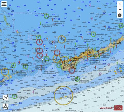 MIAMI TO MARATHON AND FLORIDA BAY PAGE G LEFT SIDE Marine Chart - Nautical Charts App