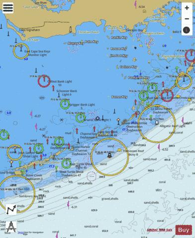 FLORIDA KEYS ALLIGATOR REEF TO SOMBRERO KEY Marine Chart - Nautical Charts App