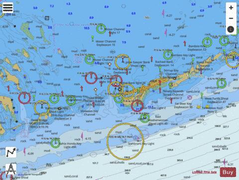 INTRACOASTAL WATERWAY GRASSY KEY TO BAHIA HONDA KEY Marine Chart - Nautical Charts App