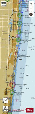 LAKE WORTH TO DEERFIELD BEACH FLORIDA PP-QQ Marine Chart - Nautical Charts App