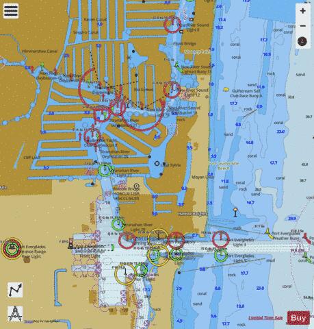 WEST PALM BEACH TO MIAMI PORT EVERGLADES INSET 1 Marine Chart - Nautical Charts App