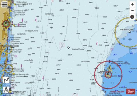 FOWEY ROCKS- HILLSBORO INLET TO BIMINI ISLANDS Marine Chart - Nautical Charts App