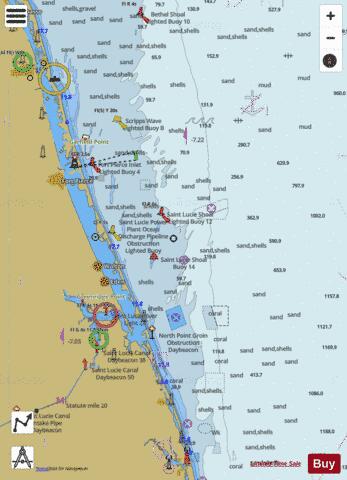 BETHEL SHOAL TO JUPITER INLET Marine Chart - Nautical Charts App