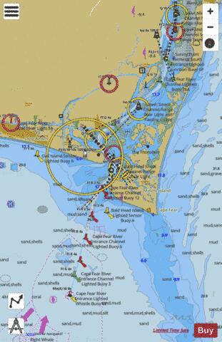 CAPE FEAR RIVER - CAPE FEAR TO WILMINGTON Marine Chart - Nautical Charts App