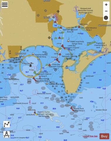LEWIS BAY - HYANNIS HARBOR  MA  INSET 2 Marine Chart - Nautical Charts App