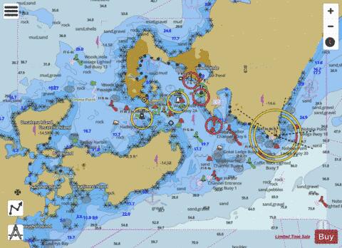WOODS HOLE  MA Marine Chart - Nautical Charts App