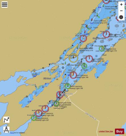 ST LAWRENCE RIVER IRONSIDES I NY TO BINGHAM I ONT Marine Chart - Nautical Charts App
