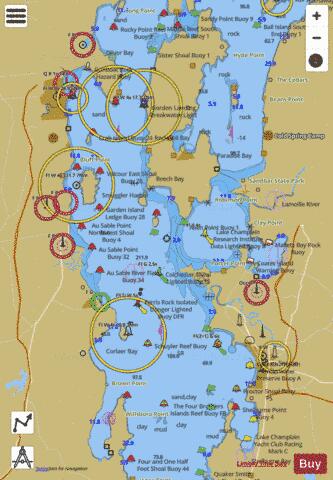 LAKE CHAMPLAIN CUMBERLAND HEAD TO FOUR BROTHERS ISLANDS Marine Chart - Nautical Charts App