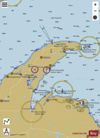 LK SUPERIOR BIG BAY POINT TO REDRIDGE MICH Marine Chart - Nautical Charts App