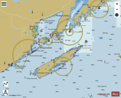 LK SUP GRAND PORTAGE BAY MINN TO SHESHEEB PNT ONT Marine Chart - Nautical Charts App