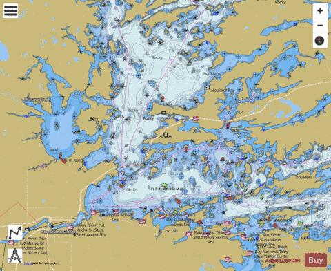 RAINY LAKE INTER FALLS TO DRYWEED I. MINN Marine Chart - Nautical Charts App