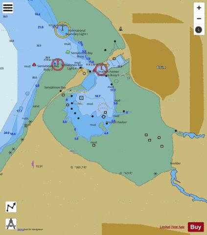 BELLINGHAM TO EVERETT INC SAN JUAN ISLANDS  DRAYTON HARBOR Marine Chart - Nautical Charts App