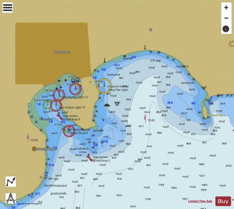 OAK AND CRESCENT HARBORS Marine Chart - Nautical Charts App