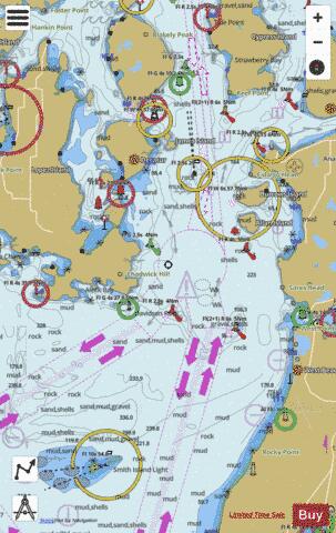 ROSARIO STRAIT SOUTH PART Marine Chart - Nautical Charts App
