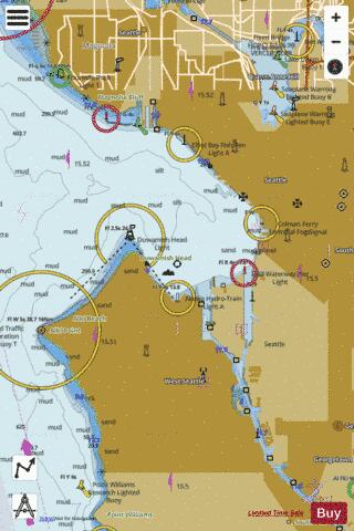 SEATTLE HARBOR  ELLIOTT BAY  AND DUWAMISH WATERWAY Marine Chart - Nautical Charts App