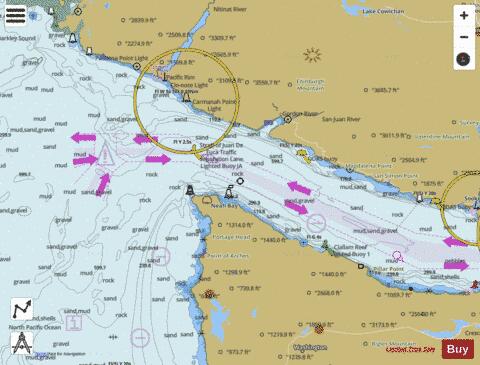 STRAIT OF JUAN DE FUCA ENTRANCE Marine Chart - Nautical Charts App