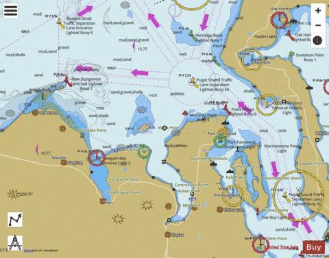 APPROACHES TO ADMIRALTY INLET Marine Chart - Nautical Charts App