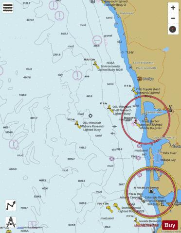 COLUMBIA RIVER TO DESTRUCTION ISLAND Marine Chart - Nautical Charts App