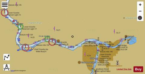 SNAKE RIVER  LOWER GRANITE LAKE SIDE B Marine Chart - Nautical Charts App