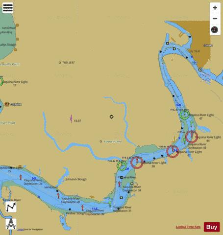 CONTINUATION OF YAQUINA RIVER Marine Chart - Nautical Charts App