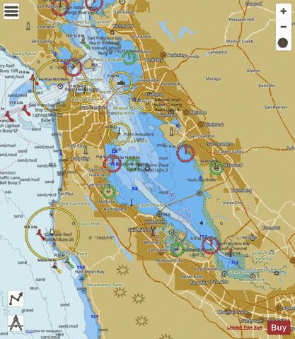SAN FRANCISCO BAY TO ANTIOCH Marine Chart - Nautical Charts App
