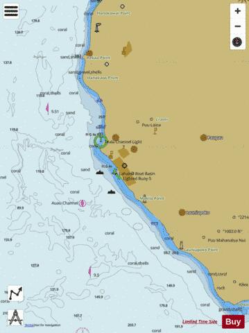 APPROACHES TO LAHAINA ISLAND OF MAUI Marine Chart - Nautical Charts App