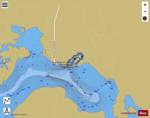 Lamonia Sink Basin depth contour Map - i-Boating App