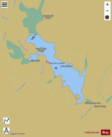 Lake Rutledge depth contour Map - i-Boating App