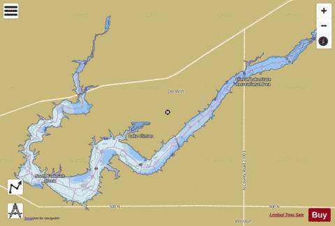 Lake Clinton depth contour Map - i-Boating App