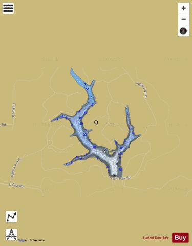 Argyle Lake depth contour Map - i-Boating App