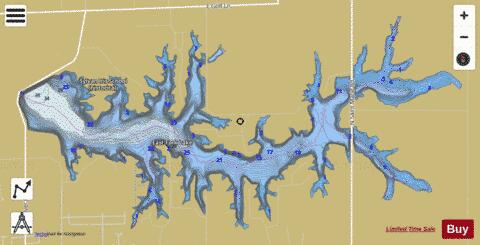 East Fork Lake depth contour Map - i-Boating App