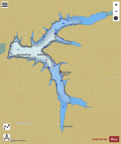 Lake Carroll depth contour Map - i-Boating App
